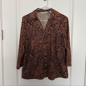 Requirements Paisely Top L Vintage